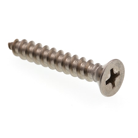 Prime-Line Sheet Metal Screw, Self-Tap, Flat, Phil Dr No. 10 X 1-1/4in 18-8 Stainless Steel 100PK 9017118